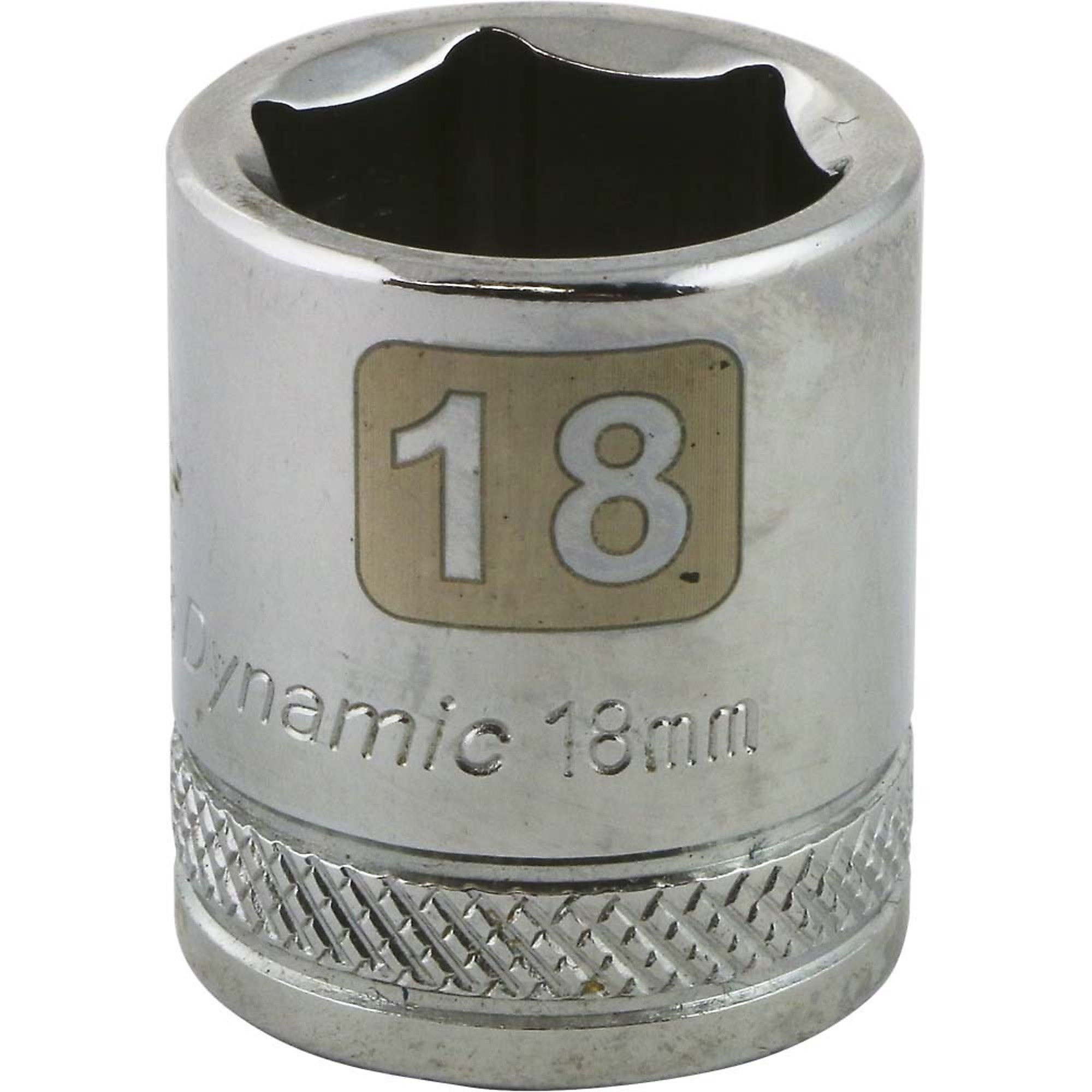 Dynamic Tools 3/8" Drive 6 Point Metric, 18mm Standard Length, Chrome Finish Socket